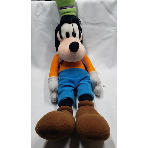 Vintage Applause Disney Goofy 27 Inch Tall Soft Plush Green Hat Purple Vest - Picture 3 of 16